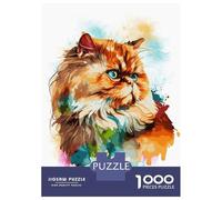 Rompecabezas para Adultos Rompecabezas De 1000 Piezas Abstract Persian Cat Art para Adultos Juegos Divertidos Análisis Y Lógica Ayuda Al Cerebro A Ejercitarse 52x38cm/1000pcs