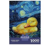 Rompecabezas para Adultos Rompecabezas De 1000 Piezas Baby Duck Duckling in Starry Night Rompecabezas Juego De Ingenio Aliviador De Estrés Regalos para Reducir El Estrés 38x26cm/1000pcs
