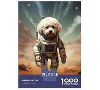 Rompecabezas para Adultos Rompecabezas De 1000 Piezas Bichon Frise Mars para Adultos Juegos Divertidos Análisis Y Lógica Ayuda Al Cerebro A Ejercitarse 70x50cm/1000pcs