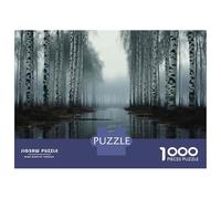 Rompecabezas para Adultos Rompecabezas De 1000 Piezas Birch Trees Reflection in Water para Adultos Juegos Familiares Análisis Y Lógica Oferta como Regalos para Toda La Familia 70x50cm/1000pcs