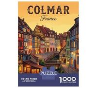 Rompecabezas para Adultos Rompecabezas De 1000 Piezas Colmar France Vintage para Adultos Juegos Familiares Análisis Y Lógica Oferta como Regalos para Toda La Familia 52x38cm/1000pcs