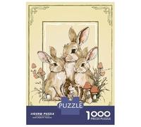 Rompecabezas para Adultos Rompecabezas De 1000 Piezas Cute Cottagecore Rabbit Family para Adultos Juegos Divertidos Análisis Y Lógica Ayuda Al Cerebro A Ejercitarse 38x26cm/1000pcs