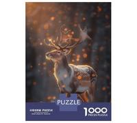 Rompecabezas para Adultos Rompecabezas De 1000 Piezas Deer Wildlife Fairy Tale para Adultos Juegos Divertidos Análisis Y Lógica Ayuda Al Cerebro A Ejercitarse 70x50cm/1000pcs