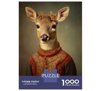 Rompecabezas para Adultos Rompecabezas De 1000 Piezas Fawn in A Dress para Adultos Juegos Familiares Análisis Y Lógica Oferta como Regalos para Toda La Familia 38x26cm/1000pcs