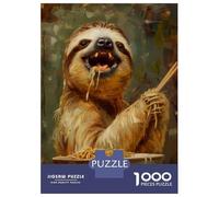 Rompecabezas para Adultos Rompecabezas De 1000 Piezas Funny Sloth Spaghetti Food para Adultos Juegos Divertidos Análisis Y Lógica Ayuda Al Cerebro A Ejercitarse 70x50cm/1000pcs