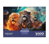 Rompecabezas para Adultos Rompecabezas De 1000 Piezas Golden Lion Trio Majesty Unleashed! para Adultos Juegos Familiares Análisis Y Lógica Oferta como Regalos para Toda La Familia 38x26cm/1000pcs