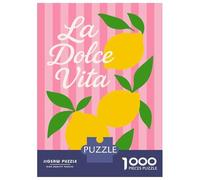 Rompecabezas para Adultos Rompecabezas De 1000 Piezas La Dolce Vita Lemon Illustration para Adultos Juegos Divertidos Análisis Y Lógica Ayuda Al Cerebro A Ejercitarse 38x26cm/1000pcs