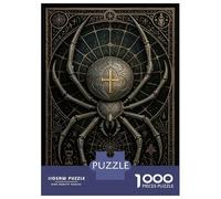 Rompecabezas para Adultos Rompecabezas De 1000 Piezas Metallic Spider Cross - Gothic Medieval Insect Rompecabezas Juego De Ingenio Aliviador De Estrés Regalos para Reducir El Estrés 52x38cm/1000pcs