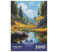Rompecabezas para Adultos Rompecabezas De 1000 Piezas Mountain Lake Reflection Painting Rompecabezas Juego De Ingenio Aliviador De Estrés Regalos para Reducir El Estrés 70x50cm/1000pcs