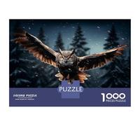 Rompecabezas para Adultos Rompecabezas De 1000 Piezas Owl in Flight para Adultos Juegos Divertidos Análisis Y Lógica Ayuda Al Cerebro A Ejercitarse 38x26cm/1000pcs
