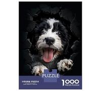 Rompecabezas para Adultos Rompecabezas De 1000 Piezas Portuguese Water Dog para Adultos Juegos Divertidos Análisis Y Lógica Ayuda Al Cerebro A Ejercitarse 70x50cm/1000pcs