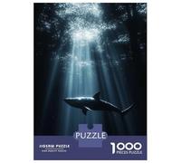 Rompecabezas para Adultos Rompecabezas De 1000 Piezas Shark in The Deep Sea Rompecabezas Juego De Ingenio Aliviador De Estrés Regalos para Reducir El Estrés 52x38cm/1000pcs
