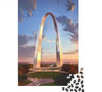Rompecabezas para Adultos Rompecabezas De 1000 Piezas St. Louis Gateway Arch-2 Rompecabezas Juego De Ingenio Aliviador De Estrés Regalos para Reducir El Estrés 70x50cm/1000pcs