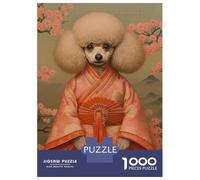Rompecabezas para Adultos Rompecabezas De 1000 Piezas Toy Poodle Geisha para Adultos Juegos Divertidos Análisis Y Lógica Ayuda Al Cerebro A Ejercitarse 38x26cm/1000pcs