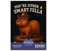 Rompecabezas para Adultos Rompecabezas De 1000 Piezas Youre Either A Smart Fella Or A Fart Smella Rompecabezas Juego De Ingenio Aliviador De Estrés Regalos para Reducir El Estrés 70x50cm/1000pcs
