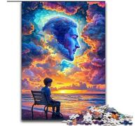 Rompecabezas para Adultos, Rompecabezas de cartón con Cara Humana en Color y Nube, 26x38cm, Juego para Adultos, Regalo, Juego Interactivo Familiar, desafío Mental, Regalo