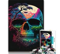 Rompecabezas para Adultos: Rompecabezas de la Isla Calavera para Adolescentes Juego Familiar antiestrés desafío difícil Regalo de Amigo Secreto (26x38cm)