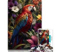 Rompecabezas para Adultos Rompecabezas de Loros de la Selva para Adolescentes Juguetes educativos interacción Entre Padres e Hijos 38x26cm