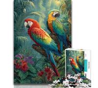 Rompecabezas para Adultos, Rompecabezas de Loros de la Selva para Adolescentes, Juguetes educativos, Juegos para aliviar el estrés, interacción Entre Padres e Hijos, 50x75cm