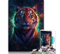 Rompecabezas para Adultos Rompecabezas de Tigre de la Selva para Adolescentes Juguetes educativos interacción Entre Padres e Hijos (50x75cm)