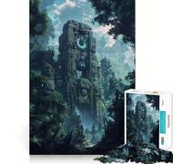 Rompecabezas para Adultos Ruinas Antiguas en la Jungla de 1000 Piezas Ideal para desarrollar la Memoria Diseño Estable,sin Piezas Que se muevan Compacto y Divertido para Jugar en Familia (38x52cm)