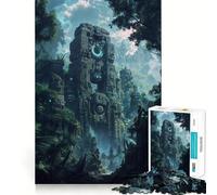 Rompecabezas para Adultos Ruinas Antiguas en la Jungla de 1000 Piezas Ideal para desarrollar la Memoria Diseño Estable,sin Piezas Que se muevan Compacto y Divertido para Jugar en Familia (38x26cm)