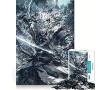 Rompecabezas para Adultos Samurái Tigre Blanco de 1000 Piezas Juego Mental Regalo Ideal Troquelado de Alta precisión Actividad Relajante para Grupos en Interiores (38x26cm)