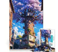 Rompecabezas para Adultos Santuario Urbano Sakura de 1000 Piezas Desarrolla la Memoria y es Divertido Corte de Alta precisión Fácil de Aprender Disfrute en Familia (38x52cm)