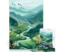 Rompecabezas para Adultos Serenas Terrazas de Arroz de 1000 Piezas Un desafío Mental para Relajarse Un artículo de Santa Claus (50x75cm)