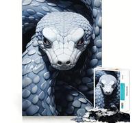 Rompecabezas para Adultos Serpiente de Ojos Amarillos 1000 Piezas Juego de estimulación cognitiva Diseño Ajustado sin Huecos Regalo de cumpleaños Juguete para ejercitar la Mente (50x75cm)