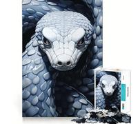 Rompecabezas para Adultos Serpiente de Ojos Amarillos,1000 Piezas,Juego para estimular la Mente, Corte láser,Actividad Relajante para Grupos en Interiores (38x26cm)