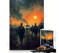 Rompecabezas para Adultos Soldados marchando a la Batalla, 1000 Piezas, Juguete de lógica Mental, diversión Relajante, Corte Firme, cálida Sorpresa (38x26cm)