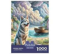 Rompecabezas para Adultos Spitz alemán1000 Piezas Difícil Rompecabezas DIY Scenic Scene Theme Regalo De Mujer para Adultos 70x50cm/1000pcs