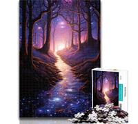 Rompecabezas para Adultos Sueño Bosque Camino 1000 Piezas para Adolescentes, Alivia el estrés, desafío difícil, Mejora el Amor en Pareja, 26x38cm