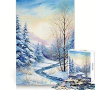 Rompecabezas para Adultos Susurro de Invierno de 1000 Piezas Desarrolla la Capacidad analítica, es Ideal para Relajarse y Disfrutar del Tiempo Libre Invierno (50x75cm)