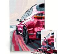 Rompecabezas para Adultos: SUV Rojo en Movimiento, 1000 Piezas, para ejercitar la Mente, relajación, diseño de Bordes precisos, colección de Arte (50x75cm)