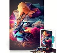 Rompecabezas para Adultos Tiger in Smoke de 1000 Piezas Juguete para ejercitar la Mente, diseño Relajante, Ideal para armar Navidad 38x52cm