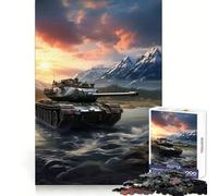 Rompecabezas para Adultos Tiger Panzer al Atardecer de 1000 Piezas Un Juego de ingenio para el hogar Un Regalo Memorable 38x52cm