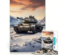 Rompecabezas para Adultos Tiger Panzer en la Nieve, 1000 Piezas, Juguete de Habilidad, Juego Lento, Disfruta, Pieza de colección de Arte de Corte Exacto 50x75cm
