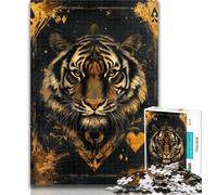 Rompecabezas para Adultos Tiger Poker de 1000 Piezas, Ideal para Adultos y Adolescentes, cumpleaños Dificultad Alta, 50x75cm