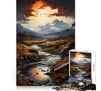 Rompecabezas para Adultos Tormenta sobre la Patagonia de 1000 Piezas Fortalece la Memoria Arte Coleccionable con Bordes limpios y tranquilos 38x52cm