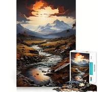 Rompecabezas para Adultos Tormenta sobre la Patagonia de 1000 Piezas Fortalece la Memoria Arte Coleccionable con Bordes limpios y tranquilos 38x52cm