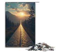 Rompecabezas para Adultos Un Largo Camino por recorrer 1000 Piezas de Madera para niños a Partir de 12 años decoración del hogar 1000 Piezas (38 x 26 cm)