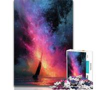 Rompecabezas para Adultos: Un pequeño Barco en la Galaxia Rompecabezas para Adolescentes Alivia el estrés, Pasa el Tiempo en casa y Entrena Entre Padres e Hijos (tamaño 75x50cm)