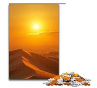 Rompecabezas para Adultos: Un Rayo de Sol tiñó Las Dunas de Arena de Color Miel. Rompecabezas de Madera de 1000 Piezas para Juegos Familiares. 1000 Piezas (75 x 50 cm).