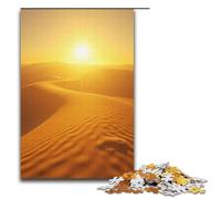 Rompecabezas para Adultos: Un Rayo de Sol tiñó Las Dunas de Arena de Color Miel. Rompecabezas de Madera de 1000 Piezas para niños a Partir de 12 años. Juguetes educativos. 1000 Piezas (38 x 26 cm).