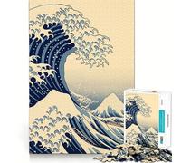 Rompecabezas para Adultos Under The Wave Kanagawa de 1000 Piezas Juego Mental Regalo Ideal Troquelado de Alta precisión Actividad Relajante para Grupos en Interiores (38x26cm)