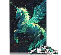 Rompecabezas para Adultos Unicornio Celestial de 1000 Piezas. Rompecabezas de Madera para Adultos y Juego Educativo Familiar. 1000 Piezas (75 x 50 cm).