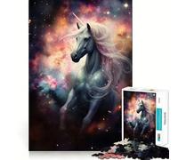 Rompecabezas para Adultos Unicornio Espacial en Nebulosa, 1000 Piezas, Juguete de Habilidad, Juego Lento, Disfruta, Pieza de colección de Arte de Corte Exacto 50x75cm