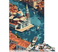 Rompecabezas para Adultos Venecia Desde Arriba, 1000 Piezas, Rompecabezas de Papel, Juego desafiante para Adultos, 38 x 26 cm (1000 Piezas)